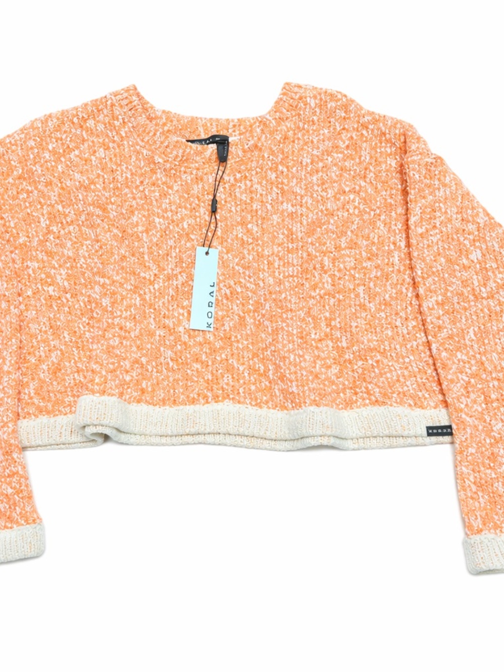 KORAL Valor Long Sleeve Crop Top in Tango! - Picture 3 of 4